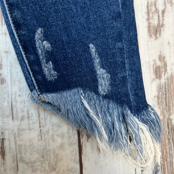 KanCan High Rise Distressed Ankle Skinny Jeans Frayed Hem Medium Wash NWT - Picture 8 of 16